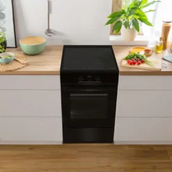 Gorenje GEIT5C 60 BPG Elektro-Standherd Mit Induktionskochfeld - 50 Cm - 70 Liter - Kindersicherung - Schnellaufheizung - AirFry - Pizzamodus 300°C - Teleskopauszüge - AquaClean - BridgeZone - Schwarz -Angebote Herd Liebe Store 008aebf9447cab065a2a1cb13bc9f15a