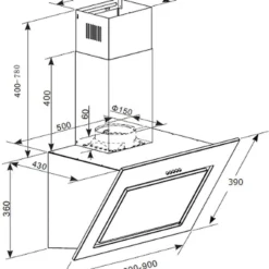 PKM Dunstabzugshaube Mit Randabsaugung Kopffreihaube S7-90ABTH Schwarz 90 Cm -Angebote Herd Liebe Store 0191a713fab4b156eb3e7689fd113f35