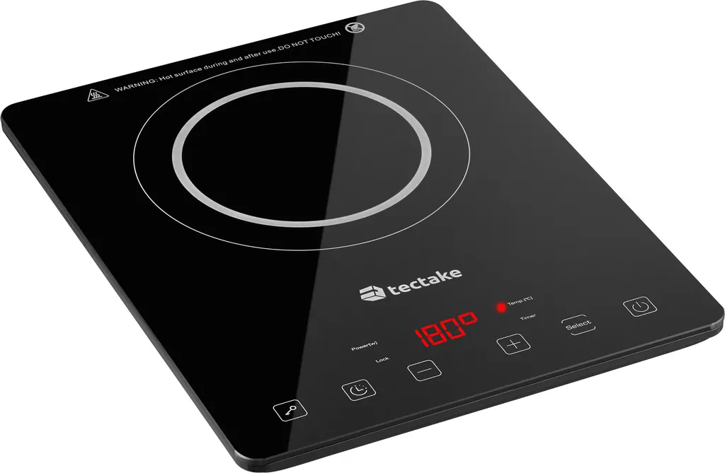 Tectake Induktionskochplatte Einfach 2000W - Schwarz 3 Tectake Induktionskochplatte Einfach 2000W - Schwarz