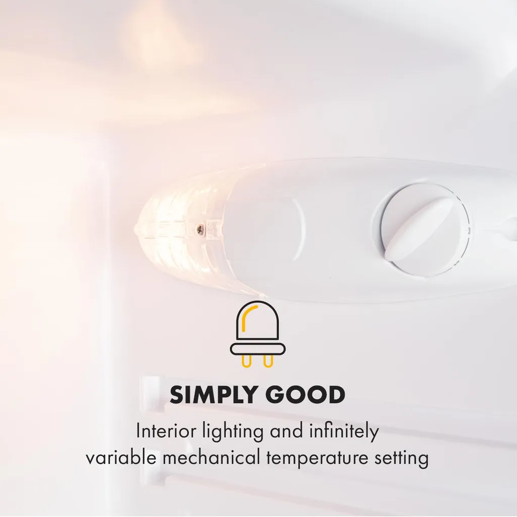 Klarstein Cool Cousin Kühl-Gefrier-Kombination, Fassungsvermögen: 80 Liter, Kühlschrank: 69 Liter, 3-Sterne-Gefrierfach: 11 Liter, , 2 Glasebenen, Schwarz 9 Klarstein Cool Cousin Kühl-Gefrier-Kombination, Fassungsvermögen: 80 Liter, Kühlschrank: 69 Liter, 3-Sterne-Gefrierfach: 11 Liter, , 2 Glasebenen, Schwarz - Image 7