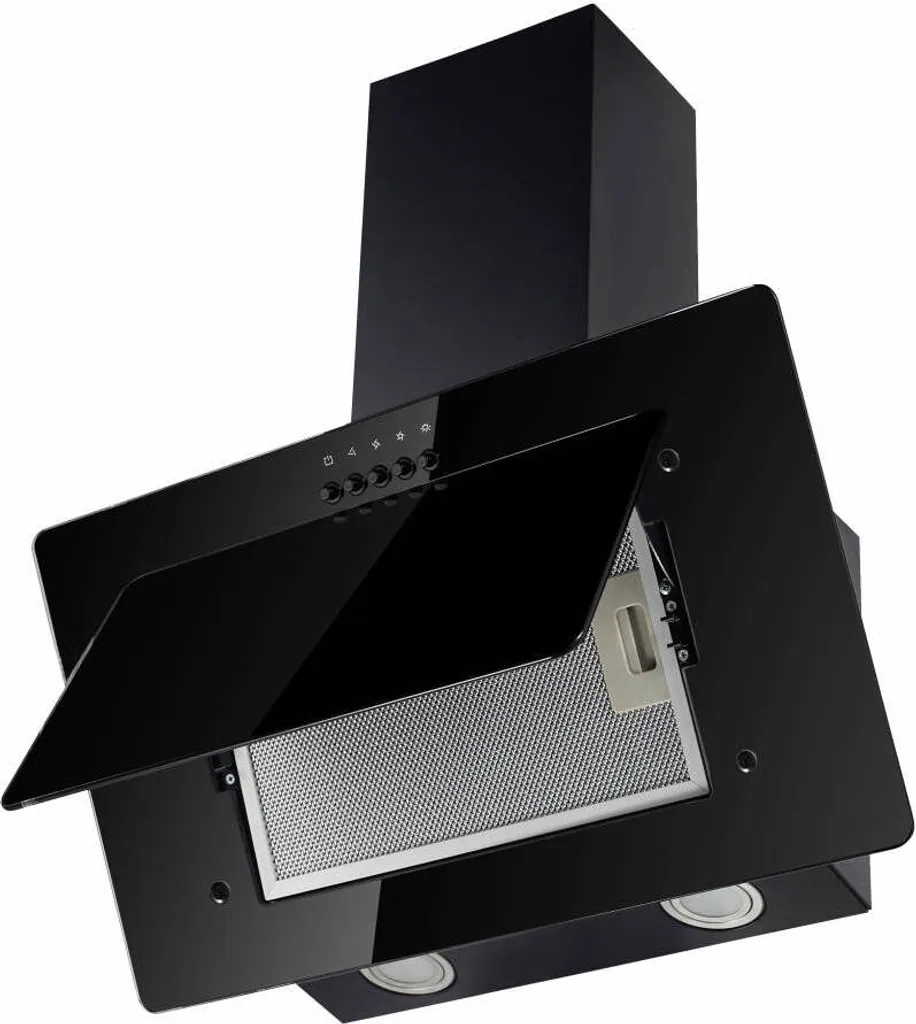 PKM Dunstabzugshaube Wandhaube Kopffreihaube S22-60 BBPY Schwarz LED 60 Cm 4 PKM Dunstabzugshaube Wandhaube Kopffreihaube S22-60 BBPY Schwarz LED 60 Cm - Image 2