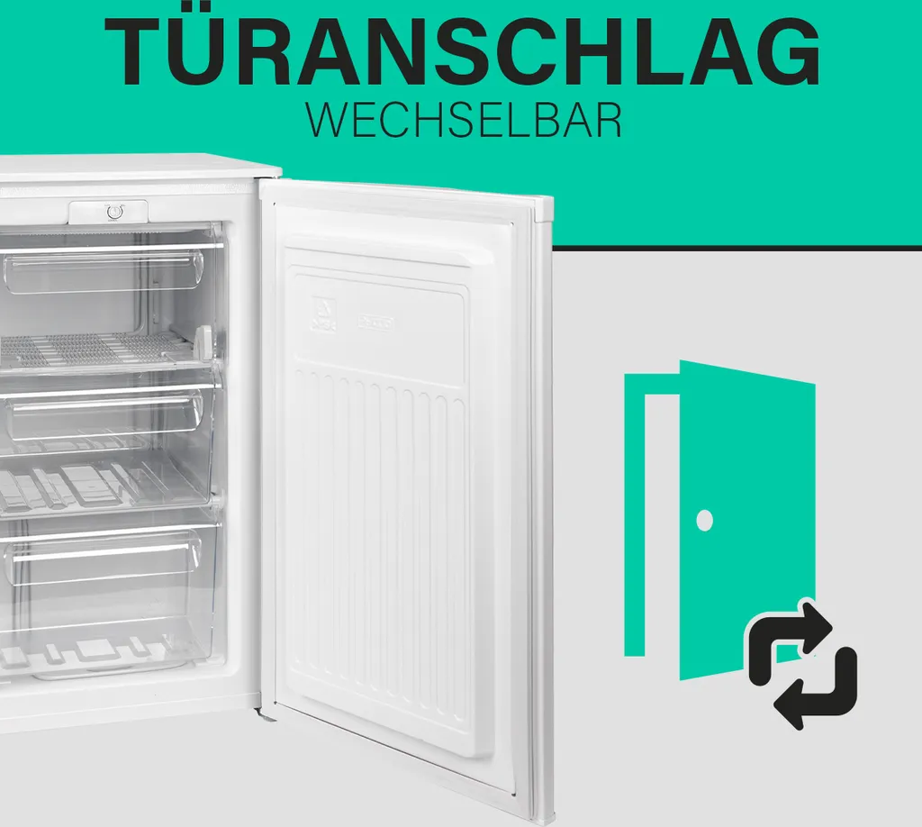 Bomann® Gefrierschrank 70L, Tiefkühlschrank Leise Mit Temperaturbereich Bis -18°C, 2 Schubladen + Gefrierfachklappe, Mit Wechselbarem Türanschlag Inkl. Eiswürfelschale - GS 195.1 5 Bomann® Gefrierschrank 70L, Tiefkühlschrank Leise Mit Temperaturbereich Bis -18°C, 2 Schubladen + Gefrierfachklappe, Mit Wechselbarem Türanschlag Inkl. Eiswürfelschale - GS 195.1 - Image 3