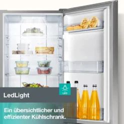 Gorenje NRK 418 ECS4 Kühl-Gefrierkombination - NoFrostPlus - MultiFlow 360° - CrispZone - 256 Liter Gesamtvolumen: Kühlteil 171 L / Gefrierteil 85 L - LED-Innenbeleuchtung - CrispZone - EasyTray -Angebote Herd Liebe Store 0537c4f49177e801cacdc3ef67fb07a7