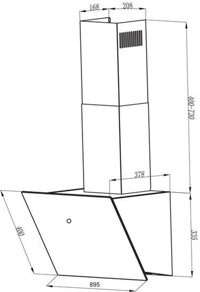Dunstabzugshaube / Schräghaube Respekta CH 88090 SA+ 90cm Schwarz 4 Dunstabzugshaube / Schräghaube Respekta CH 88090 SA+ 90cm Schwarz - Image 2