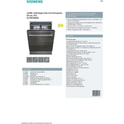 SIEMENS SL73HX60CEEB-Geschirrspüler XLvollintegr. -Angebote Herd Liebe Store 06913fafda3863188f057f6c710c1333