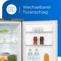 Exquisit Vollraumkühlschrank KS16-V-HE-011D Inoxlook | 134 L Nutzinhalt | Edelstahloptik -Angebote Herd Liebe Store 07158b0ddeb9a5b75d87b879f30ba23b