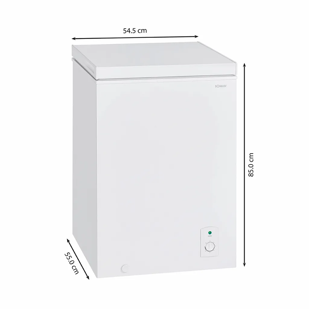 Bomann GT 7337 Gefriertruhe, 100 Liter Nutzinhalt, Gefrierkorb (ca. 36.0 X 17.0 Cm), Herausnehmbar, Temperaturbereich: ≤ -18°C, Weiß 5 Bomann GT 7337 Gefriertruhe, 100 Liter Nutzinhalt, Gefrierkorb (ca. 36.0 X 17.0 Cm), Herausnehmbar, Temperaturbereich: ≤ -18°C, Weiß - Image 3