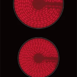 PKM Glaskeramik-Doppelkochplatte Kochfeld EB-GK2KG Rahmenlos 29 X 52cm