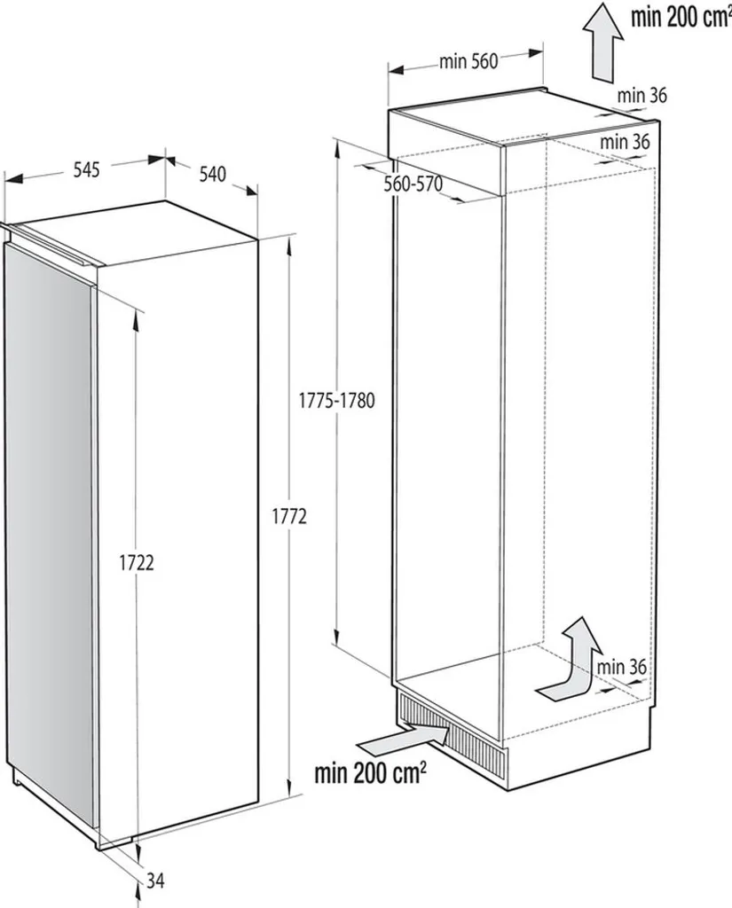 Gorenje - RBI4182E1 - Einbau-Kühlschrank Mit Gefrierfach - Schlepptürtechnik 4 Gorenje - RBI4182E1 - Einbau-Kühlschrank Mit Gefrierfach - Schlepptürtechnik - Image 2