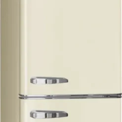 Amica KGCR 387 100 B, Kühl-/Gefrierkombination Im Retro Design, 181 Cm Höhe, Coffee Cream,