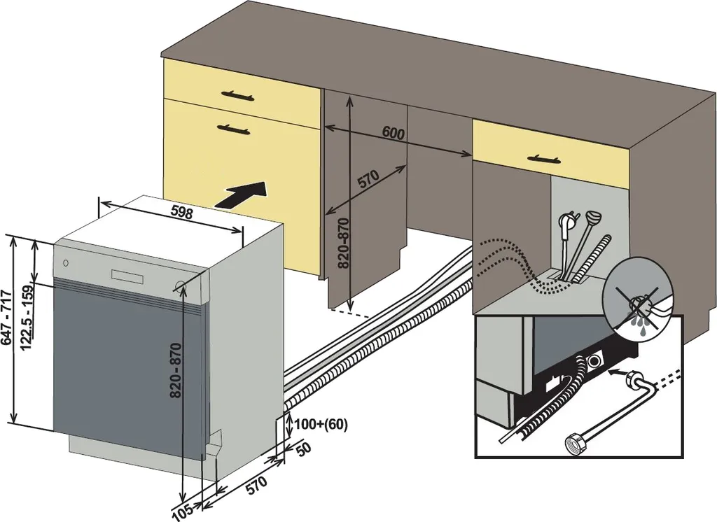 Geschirrspüler Spülmaschine Einbauspülmaschine Teilintegriert 60 Cm Respekta 6 Geschirrspüler Spülmaschine Einbauspülmaschine Teilintegriert 60 Cm Respekta - Image 4