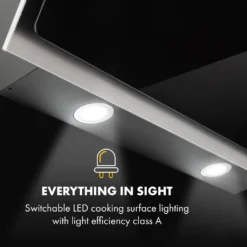 Klarstein Alessia Dunstabzugshaube , 90 Cm , EEK B , 350 M³/h , Push Control , LED-Beleuchtung , Abluft Oder Umluft , Kopffreihaube , Wandhaube , Edelstahl-Glas-Mix , Schwarz -Angebote Herd Liebe Store 11a11072e4b687d17ffb45f470a9ebbe