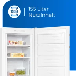 Exquisit Gefrierschrank GS231-NF-H-040D Weiss | 161 L Nutzinhalt | NoFrost | Umluftkühlung | LED-Anzeige | Wechselbarer Türanschlag -Angebote Herd Liebe Store 11a3b6fbcebe92693643eefeae582876