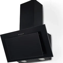PKM Dunstabzugshaube Schräghaube Wandesse Kopffreihaube S13-60BBPY Schwarz 60cm