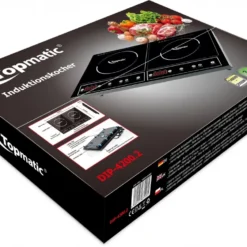 Topmatic DIP.4200.2 Doppel-Induktionskochfeld Induktion Kochplatten Herd 2000W+1400W Schwarz Reise Camping Kocher Herdplatte Kochfeld -Angebote Herd Liebe Store 125dbb22ab6e14fdea0aff3f5d1ec3f7