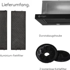 Wiggo Dunstabzugshaube 60cm WE-632ER Schwarz I Flachschirmhaube Für Abluft Oder Umluft Dunstabzug 300m³/h Mit LED-Beleuchtung I Einbau-Dunstabzugshaube Inkl. Fettfilter & 2× Kohlefilter 14 Wiggo Dunstabzugshaube 60cm WE-632ER Schwarz I Flachschirmhaube Für Abluft Oder Umluft Dunstabzug 300m³/h Mit LED-Beleuchtung I Einbau-Dunstabzugshaube Inkl. Fettfilter & 2× Kohlefilter -Angebote Herd Liebe Store 134e78ade12f9de4956969b44cbc2caa