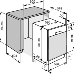 PKM Unterbau Geschirrspüler Spülmaschine Spüler DW12 7TI Teilintegriert -Angebote Herd Liebe Store 147c581d33bd0dcb322a5074e5f448c0