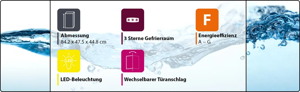 Bomann Kühlschrank Mit Gefrierfach KS 7247; 82 Liter, LED Innenraumbeleuchtung; 3 Sterne-Kennzeichnung; 85 Cm Höhe; 45 Cm Tief; Weiß 10 Bomann Kühlschrank Mit Gefrierfach KS 7247; 82 Liter, LED Innenraumbeleuchtung; 3 Sterne-Kennzeichnung; 85 Cm Höhe; 45 Cm Tief; Weiß - Image 8