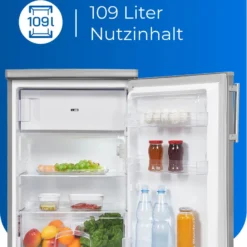Exquisit Kühlschrank KS16-4-HE-040D Inoxlook | Standgerät | 109 L Volumen | Inoxlook -Angebote Herd Liebe Store 158a596bcf93c06bbd7543daaaf4787c