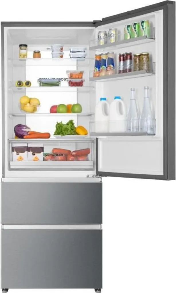 HAIER HTOPMNE7193 - Kombikühlschrank 3 Türen 450L (310 + 140L) - Belüftet Kalt - L70xH190,6cm - Silber 6 HAIER HTOPMNE7193 - Kombikühlschrank 3 Türen 450L (310 + 140L) - Belüftet Kalt - L70xH190,6cm - Silber - Image 4