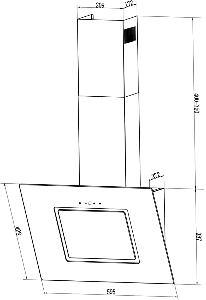 PKM Dunstabzugshaube Mit Randabsaugung Kopffreihaube S26-60BWTY Glas Weiß 60cm 6 PKM Dunstabzugshaube Mit Randabsaugung Kopffreihaube S26-60BWTY Glas Weiß 60cm - Image 4
