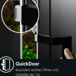 AEG RKB738E5MB Freistehender Kühlschrank / 1860 Mm / / 380 L / CustomFlex - Flexibles Türablagesystem / Null-Grad-Schublade / Farbe: Black Stainless Steel, Seiten Dunklegrau -Angebote Herd Liebe Store 173fcba2fa4c51f80a191ad609f4723f