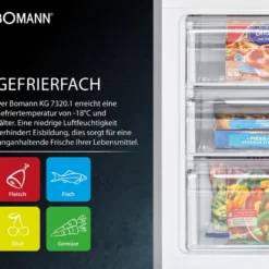 Bomann Kühl-/Gefrierkombination KG 7320.1 / 227 Liter / No Frost Funktion / 4 Sterne Gefrierfach / Inox -Angebote Herd Liebe Store 192364c835d7c05cc26f63b3313d388a