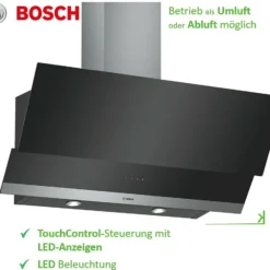 Bosch Dunstabzugshaube DWK095G60 - Edelstahl Schwarz, Wandmontage, 90 Cm -Angebote Herd Liebe Store 19874be4d5091342d828020b06847579