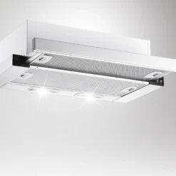 Silverline CRF 600 E / Crystal Flachschirmhaube / 60 Cm Breite/ 580m3/h , Flachschirmhaube,