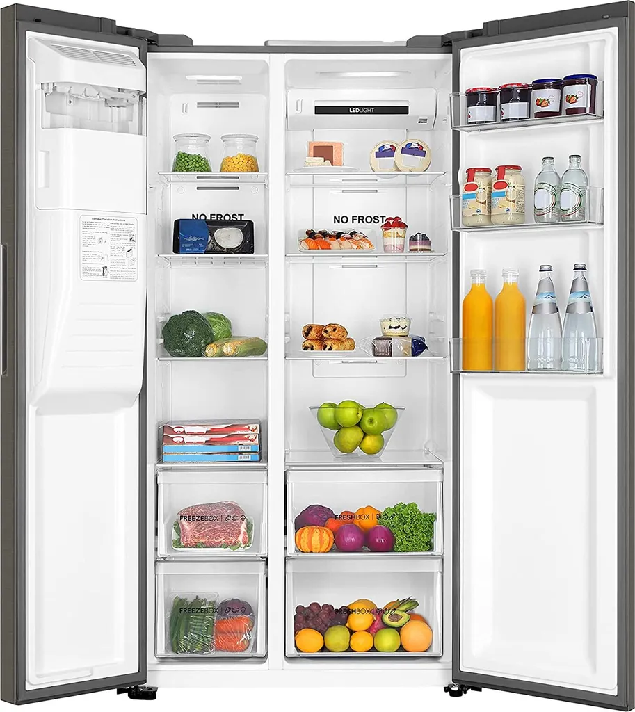 Haier HSR3918FIMP Kühl-Gefrierkombination Side By Side, NoFrost, Wasser- Und Eiswürfeldispenser 8 Haier HSR3918FIMP Kühl-Gefrierkombination Side By Side, NoFrost, Wasser- Und Eiswürfeldispenser - Image 6