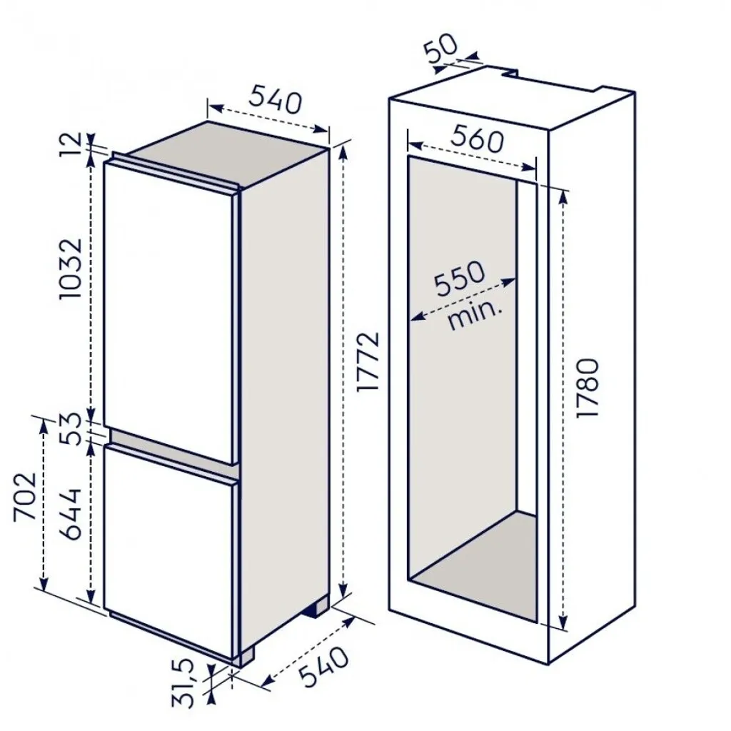 Electrolux Einbau Kühl-Gefrierkombination 254L 268kWh 178er Nische KNT6TF18S 9 Electrolux Einbau Kühl-Gefrierkombination 254L 268kWh 178er Nische KNT6TF18S - Image 7