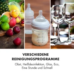 Klarstein Mini Geschirrspüler Spülmaschine Mit Platz Für 2 Maßgedecke - 6 Programme - 5 L Wasser Benötigt - LED-Display - Touch - Tischgeschirrspüler Inkl. Zubehör - Schwarz Mini Geschirrspülmaschine Klein Spülmaschine Freistehend -Angebote Herd Liebe Store 204370f29197ad090b59f8234e38ebf9