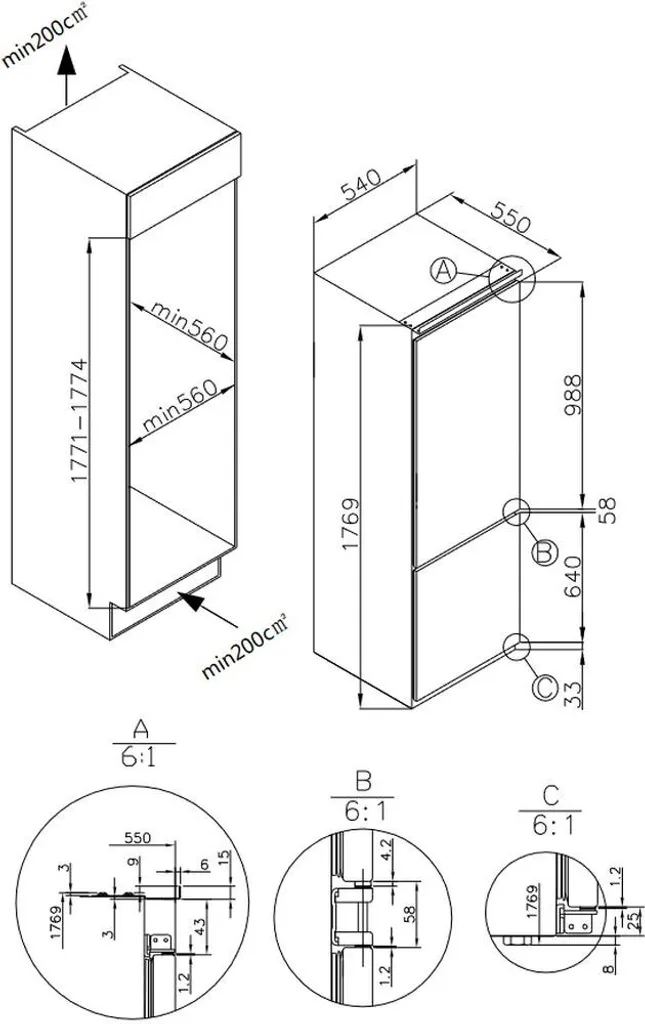 Amica - EKGCS 387 930 - Einbau-Kühl-Gefrierkombination - NoFrost - Schlepptür-Technik 5 Amica - EKGCS 387 930 - Einbau-Kühl-Gefrierkombination - NoFrost - Schlepptür-Technik - Image 3