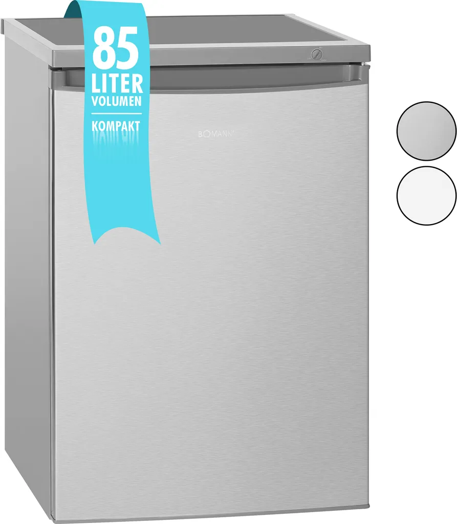 Bomann® Gefrierschrank, 85 Liter Nutzinhalt, Gefrierschrank Klein Mit 3 Gefrierschubladen U. Eiswürfelschale, Mini Fridge Mit Stufenloser Temperaturreglung, Türanschlag Wechselbar - GS 2186.1, Inox 9 Bomann® Gefrierschrank, 85 Liter Nutzinhalt, Gefrierschrank Klein Mit 3 Gefrierschubladen U. Eiswürfelschale, Mini Fridge Mit Stufenloser Temperaturreglung, Türanschlag Wechselbar - GS 2186.1, Inox - Image 7