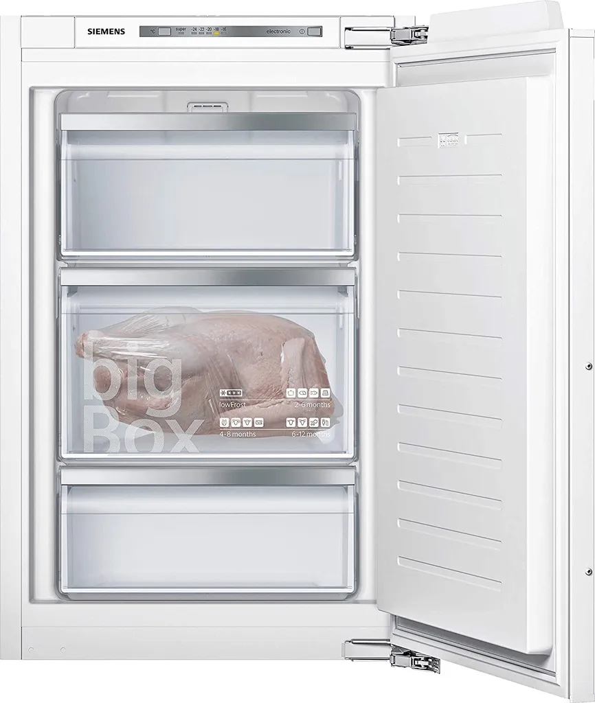 Siemens GI21VAFE0 IQ500 Einbau-Gefrierschrank / E / 176 KWh/Jahr / 96 L / LowFrost / Big Box / LED-Innenbeleuchtung / Flachscharnier 3 Siemens GI21VAFE0 IQ500 Einbau-Gefrierschrank / E / 176 KWh/Jahr / 96 L / LowFrost / Big Box / LED-Innenbeleuchtung / Flachscharnier