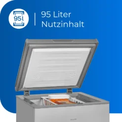 Exquisit Gefriertruhe GT100-330E Silber | 96 L Nutzinhalt | Silber -Angebote Herd Liebe Store 23ce2c2356ebafba6cf5b25087e4fc90