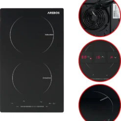 AREBOS Induktionskochfeld, 3000W, 2 Kochfelder, 30 Cm, Autark, Mit Sensor Touch, Timer -Angebote Herd Liebe Store 24d2e07610e0a3468e37372cbd765e2d