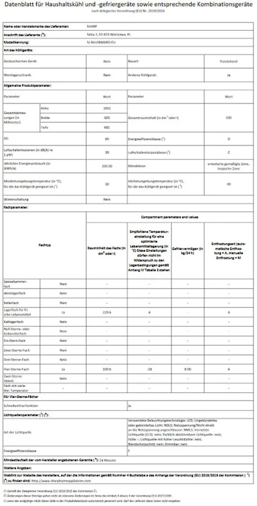 Sharp - SJ-RA10RMXRD-EU - Kühl-Gefrierkombination - Retro Desing - Rot - NoFrost 8 Sharp - SJ-RA10RMXRD-EU - Kühl-Gefrierkombination - Retro Desing - Rot - NoFrost - Image 6