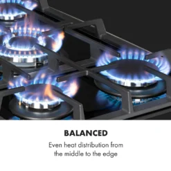 Klarstein Alchemist 5 Zonen Gaskochfeld , 5-flammig , Autark , 68 Cm , Einbau , Aluminium-Brenner , Stark-Brenner , Erdgas/Butangas , Edelstahl , Automatische Abschaltung , Topfträger Aus Gusseisen , Glaskeramik , Inkl. Schlauch Und Druckminderer , Schwarz -Angebote Herd Liebe Store 25e35072efbca30cd5ac8a0ebcc3fde9