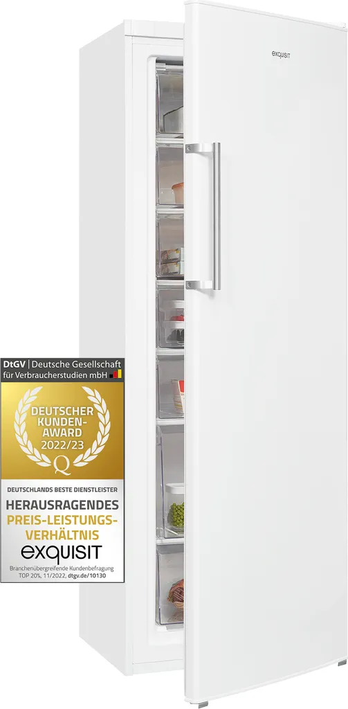 Exquisit Gefrierschrank GS280-H-040E Weiss | Standgerät | 242 L Volumen | Weiß 3 Exquisit Gefrierschrank GS280-H-040E Weiss | Standgerät | 242 L Volumen | Weiß