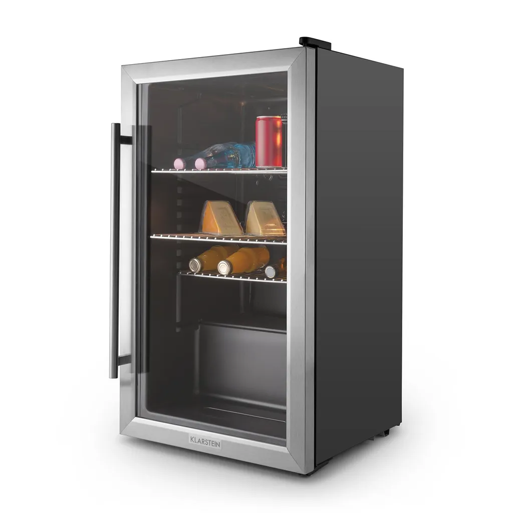 Klarstein Beersafe XXL - Black Edition Getränke-Kühlschrank Mit 80 Liter, Metallgehäuse Mit Doppelt Isolierter Glastür, 5-10 Grad, Niedrige Betriebsgeräusche, Schwarz-silber 8 Klarstein Beersafe XXL - Black Edition Getränke-Kühlschrank Mit 80 Liter, Metallgehäuse Mit Doppelt Isolierter Glastür, 5-10 Grad, Niedrige Betriebsgeräusche, Schwarz-silber - Image 6