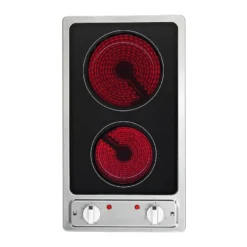 Respekta KM 9120 EN Edelstahl Autarkes Kochfeld, Glaskeramik, 30 Cm