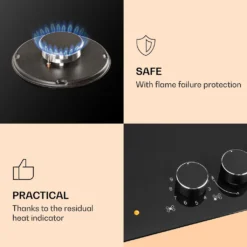 Klarstein MultiChef 5 Kombi-Gaskochfeld Gas/Glaskeramik 5 Zonen -Angebote Herd Liebe Store 2b4170ac66befc26c3b5c818cc3fd48b