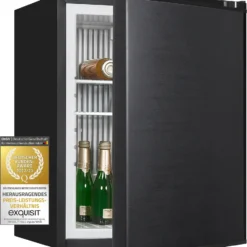 Exquisit Absorber Kühlschrank FA60-260G SchwarzPV | Hotelkühlschrank | 43 L Nutzinhalt | Schwarz