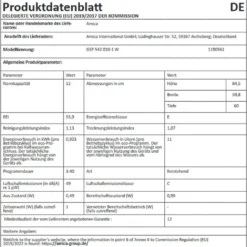 Amica - GSP 542 010 W - Stand-Geschirrspüler - Weiß - 60 Cm 9 Amica - GSP 542 010 W - Stand-Geschirrspüler - Weiß - 60 Cm -Angebote Herd Liebe Store 2d2e9cc4286fa7b75e05381212d847cb