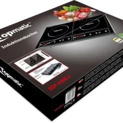 Topmatic DIP.4200.2 Doppel-Induktionskochfeld Induktion Kochplatten Herd 2000W+1400W Schwarz Reise Camping Kocher Herdplatte Kochfeld -Angebote Herd Liebe Store 2fd819f1bae4b23a912737698640fca9