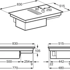 AEG - CDE84779CB - Einbau-Induktions-Kochfeld Mit Integriertem Dunsabzug - WiFi - Abluft -Angebote Herd Liebe Store 307df671ca177a8c929b33a2442278f6