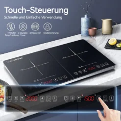 AMZCHEF Induktionskochfeld 2 Platten - 3500W - Induktionskochplatte Mit Sensor-Touch-Steuerung,Timer,3-Stunden-Timer,10 Temperaturstufen 10 AMZCHEF Induktionskochfeld 2 Platten - 3500W - Induktionskochplatte Mit Sensor-Touch-Steuerung,Timer,3-Stunden-Timer,10 Temperaturstufen -Angebote Herd Liebe Store 30e018080cae2de1e795ab7e73b2dee7