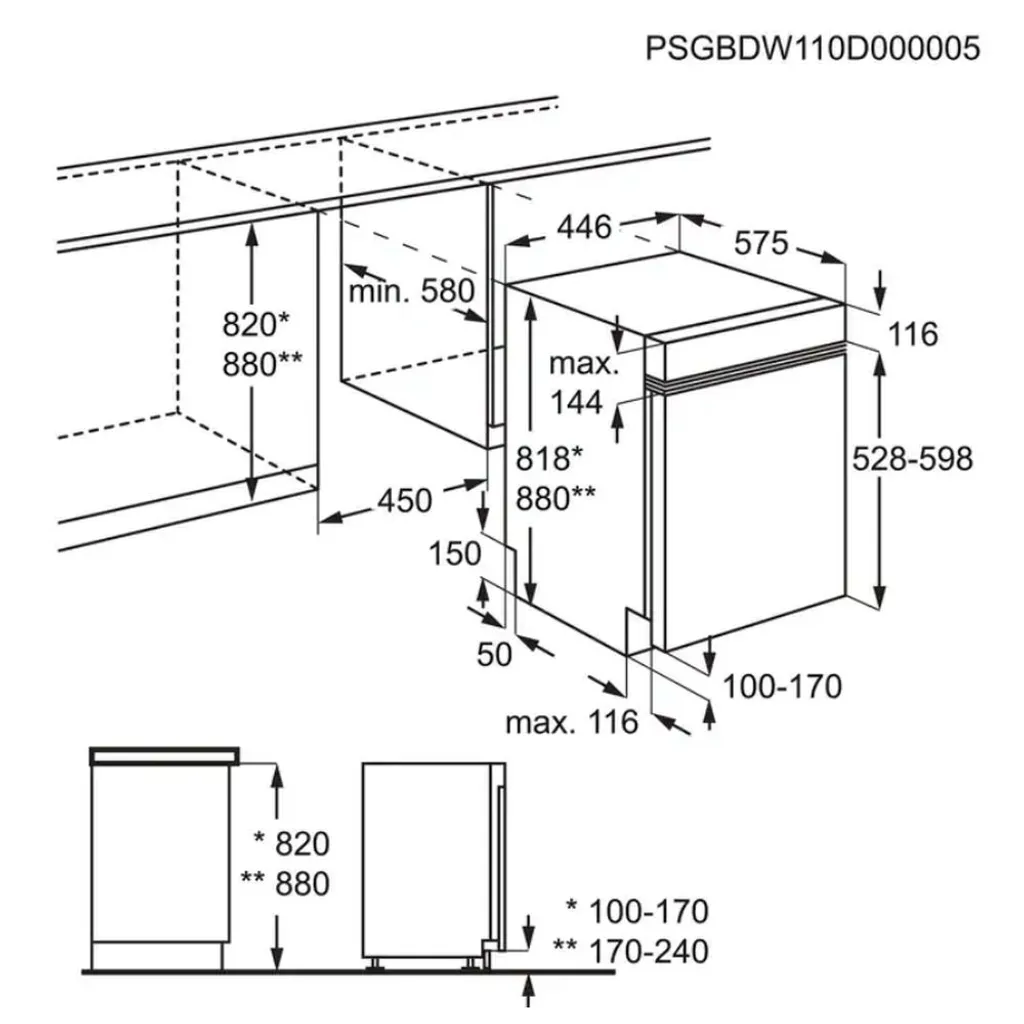 AEG FEE7341AZM Integrierter-Geschirrspüler / 45cm / AirDry - Perfekte Trocknungsergebnisse / D / Energiesparend / Besteckkorb / Beladungserkennung / Display / Startzeitvorwahl / Extra Leise 4 AEG FEE7341AZM Integrierter-Geschirrspüler / 45cm / AirDry - Perfekte Trocknungsergebnisse / D / Energiesparend / Besteckkorb / Beladungserkennung / Display / Startzeitvorwahl / Extra Leise - Image 2