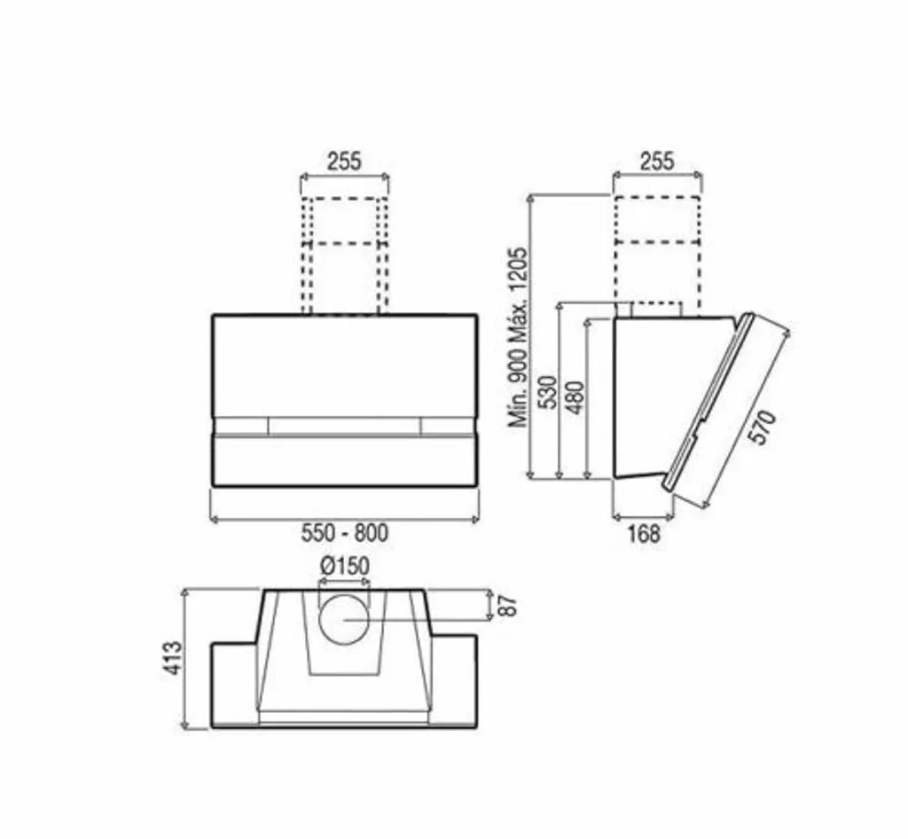 BEST ITALY Schräghaube Dunstabzugshaube KITE550 Edelstahl 55cm 07F20501A Weiß 4 BEST ITALY Schräghaube Dunstabzugshaube KITE550 Edelstahl 55cm 07F20501A Weiß - Image 2